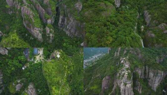 浙江温州雁荡山风景灵岩风光航拍高清在线视频素材下载