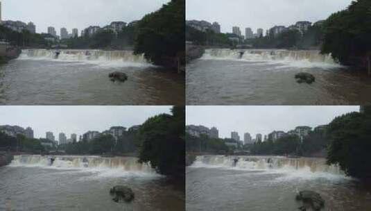 湍流的河水飞驰而下高清在线视频素材下载