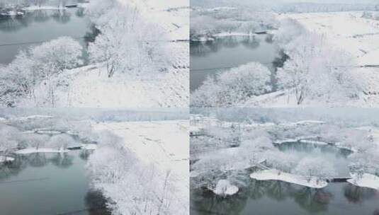 杭州西湖雪景大雪纷飞的浙江高清在线视频素材下载