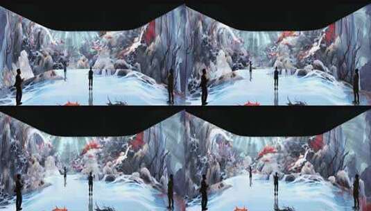 山海经-茨鱼沉浸式空间效果高清在线视频素材下载