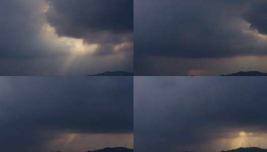 云层耶稣光光影流动延时高清在线视频素材下载