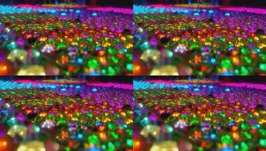 多彩发光宝石特写画面高清在线视频素材下载