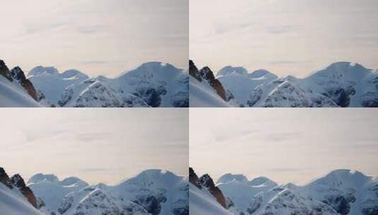 雪山自然风光全景高清在线视频素材下载