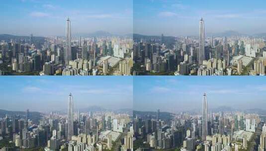 深圳CBD城市高楼航拍高清在线视频素材下载