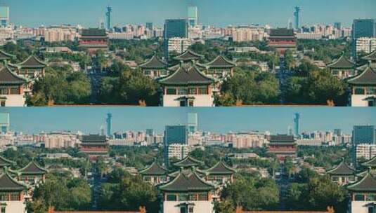 北京人文生活空镜 北京鼓楼大街延时高清在线视频素材下载