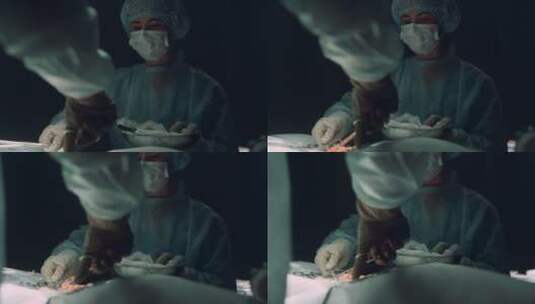 手术室里做手术的外科医生高清在线视频素材下载