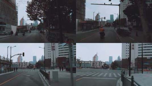 上海浦东大道街景高清在线视频素材下载