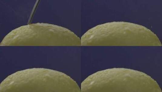 叉子滑柠檬高清在线视频素材下载