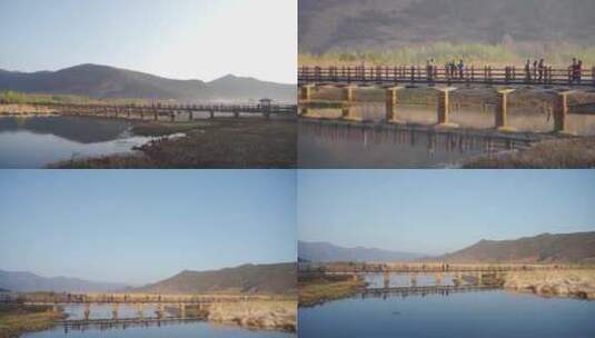走婚桥 泸沽湖高清在线视频素材下载
