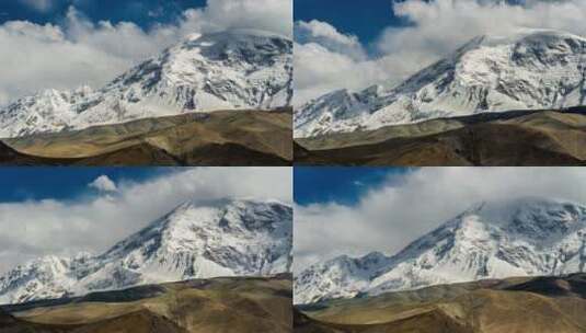 新疆慕士塔格峰延时高清在线视频素材下载