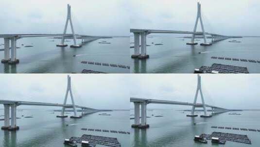 航拍文昌海文大桥高清在线视频素材下载
