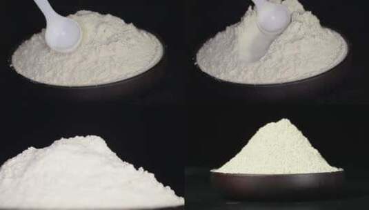 白色粉末面粉三七粉产品视频高清在线视频素材下载