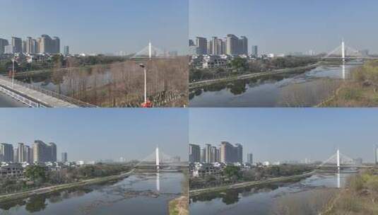 义乌CBD航拍空镜高清在线视频素材下载