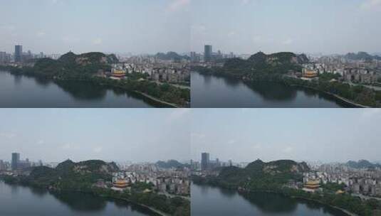 广西柳州城市风光航拍高清在线视频素材下载