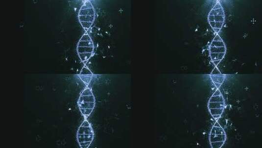 医疗人类基因螺旋 DNA 染色体背景视频4K高清在线视频素材下载