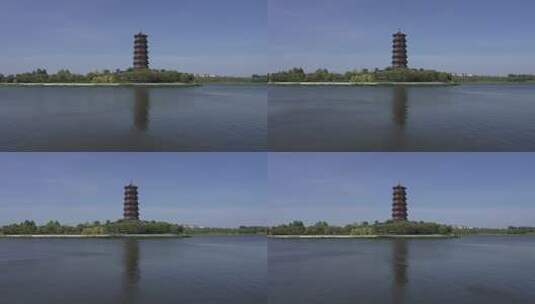 孝妇河湿地公园高清在线视频素材下载