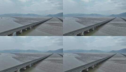 宁德滨海特大桥航拍跨海大桥沈海复线高速路高清在线视频素材下载