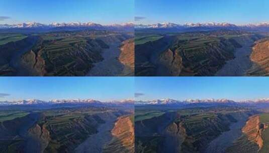 新疆安集海大峡谷航拍高清在线视频素材下载