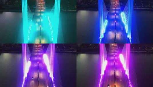 飞过横琴大桥一高清在线视频素材下载