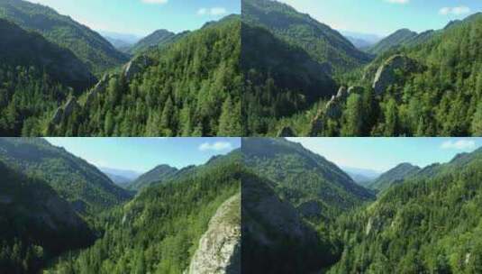 美丽大自然、群山、峡谷高清在线视频素材下载