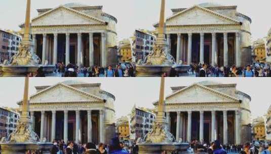 欧洲意大利罗马万神庙高清在线视频素材下载