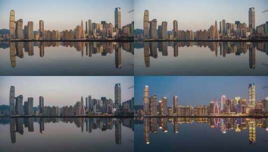 重庆城市日落夜景延时高清在线视频素材下载