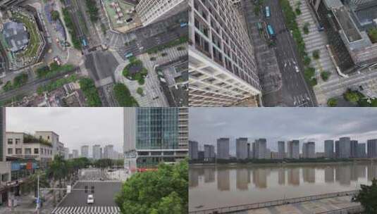福州闽江畔航拍空镜高清在线视频素材下载