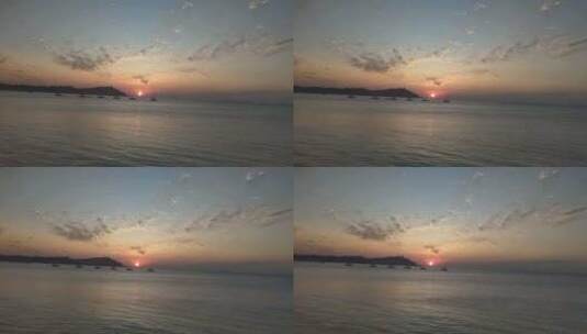 蓬莱海边日落晚霞夕阳实拍高清在线视频素材下载