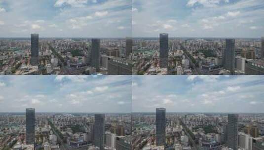 江苏宿迁城市建设高楼建筑旅游景区航拍高清在线视频素材下载