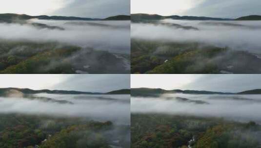 航拍山脉云雾缭绕高清在线视频素材下载
