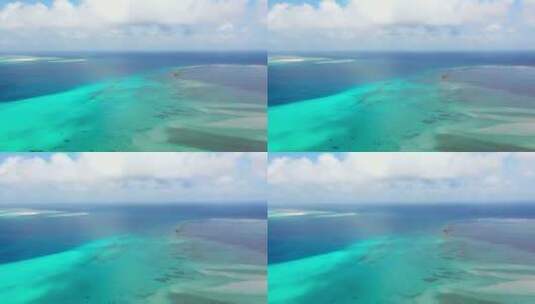 航拍海南省三沙市西沙群岛金银岛高清在线视频素材下载
