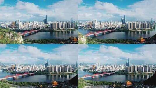 柳州城市航拍柳州文庙宣传片高清在线视频素材下载