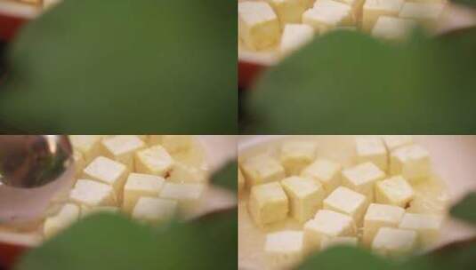 炸豆腐煎豆腐块 (1)高清在线视频素材下载