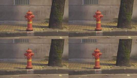 广州荔湾越秀东山口夜晚灯光黄昏街边消防栓高清在线视频素材下载