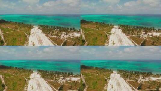 在热带岛屿上兴建机场高清在线视频素材下载