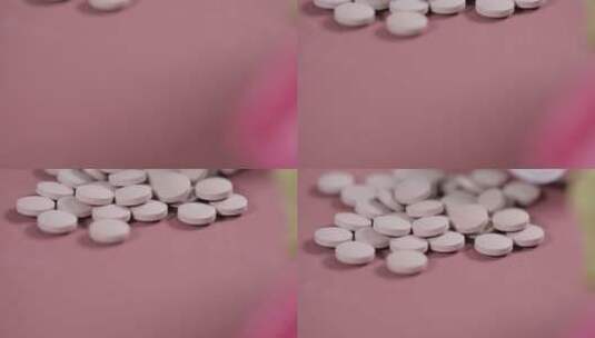 药片维生素保健品高清在线视频素材下载