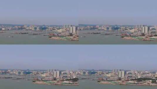航拍珠海澳门城市风光竖屏高清在线视频素材下载
