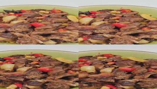 啤酒鸭美食菜品4k视频旋转展示高清在线视频素材下载