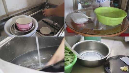 高清实拍一组厨房干活镜头高清在线视频素材下载