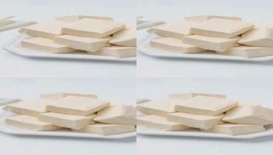 传统美食白豆腐4k滑轨平移高清在线视频素材下载