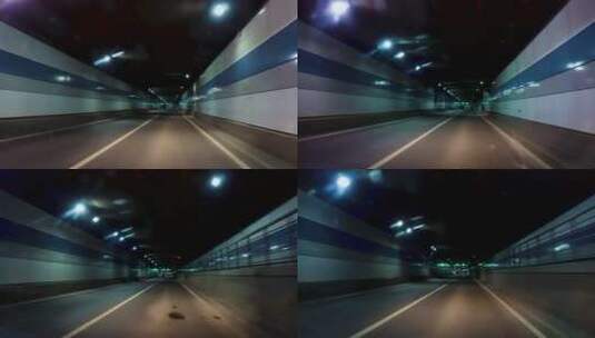 大桥 隧道 海底隧道 隧道车流高清在线视频素材下载