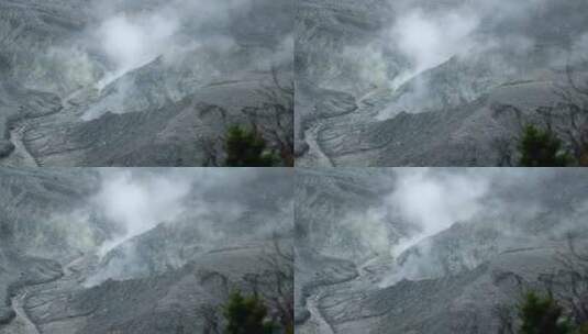 从火山口冒出的烟高清在线视频素材下载