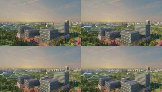 14三维城市规划建筑漫游动画展示高清在线视频素材下载