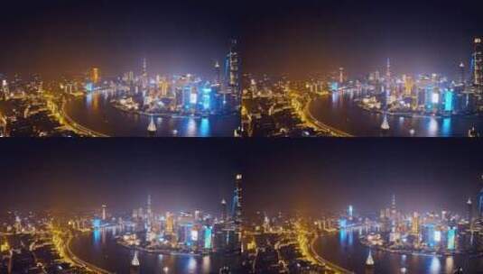 黄浦江夜景高清在线视频素材下载