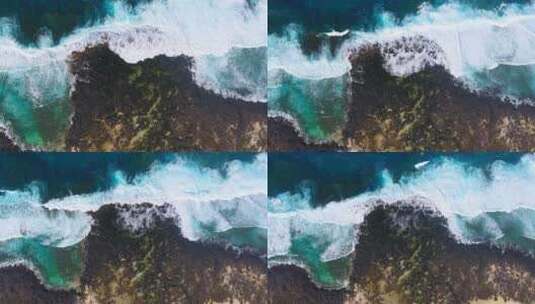 4k航拍俯视海浪视频素材高清在线视频素材下载