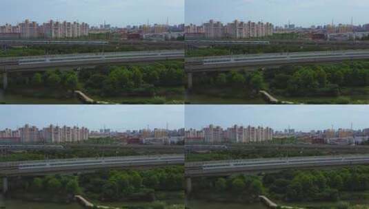 漕河泾开发区边上的地铁高清在线视频素材下载