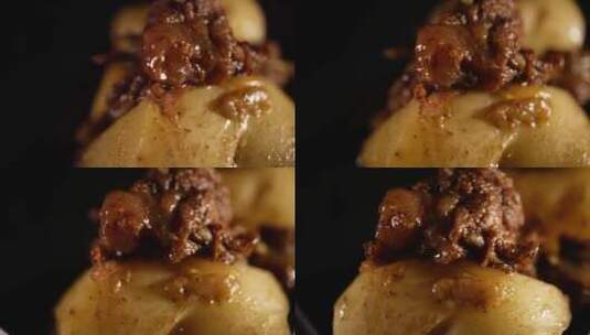 土豆炖牛肉红烧肉高清在线视频素材下载
