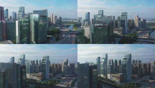 南山区科技园右移看见华润城万象天地高清在线视频素材下载