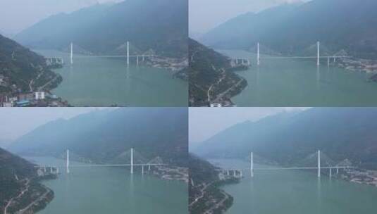 宜昌大桥航拍高清在线视频素材下载