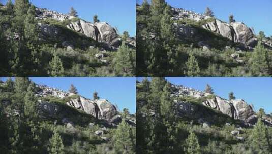 山脉上的岩石高清在线视频素材下载